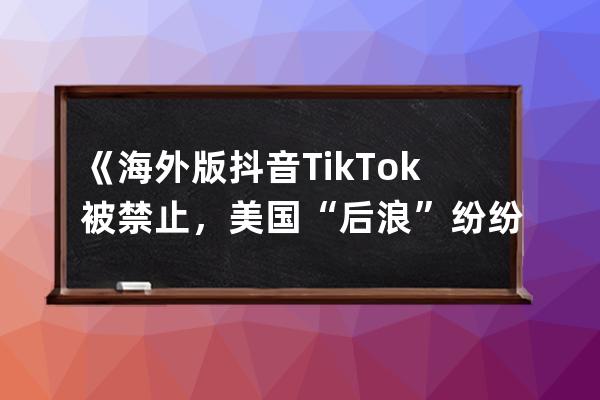 《海外版抖音TikTok被禁止，美國“后浪”紛紛翻墻？》8月4日_國內抖音搬運 國 