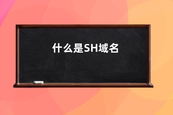 什么是.SH域名