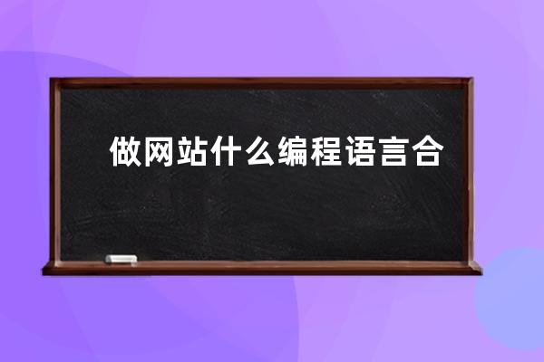 做網(wǎng)站什么編程語言合適(什么人合適學編程語言)