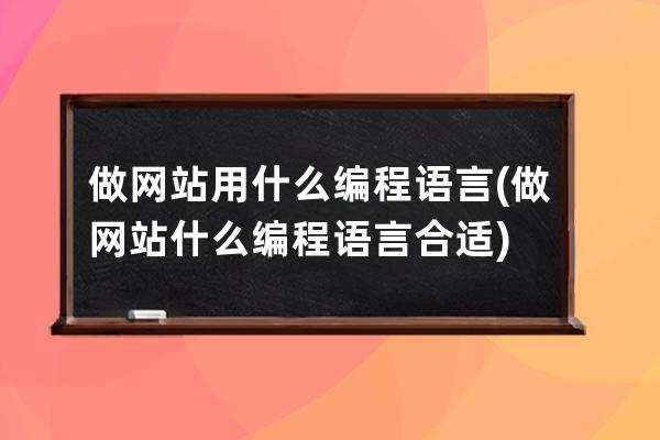 做網(wǎng)站用什么編程語言(做網(wǎng)站什么編程語言合適)