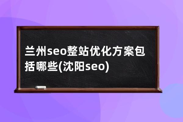 蘭州seo整站優化方案包括哪些(沈陽seo)