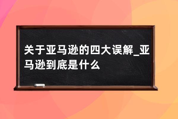 關(guān)于亞馬遜的四大誤解_亞馬遜到底是什么 