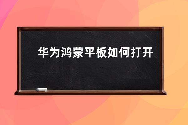 華為鴻蒙平板如何打開(kāi)雙頁(yè)面?華為鴻蒙平板打開(kāi)兩個(gè)頁(yè)面方法 