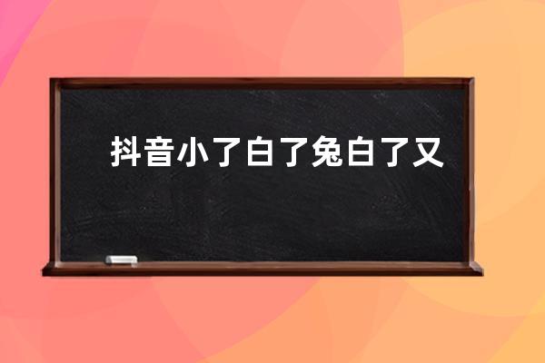 抖音小了白了兔白了又了白繞口令完整版歌詞介紹_小白兔白又白兒歌歌詞抖音 