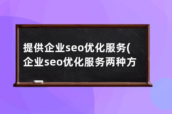 提供企業(yè)seo優(yōu)化服務(wù)(企業(yè)seo優(yōu)化服務(wù)兩種方式的比較)