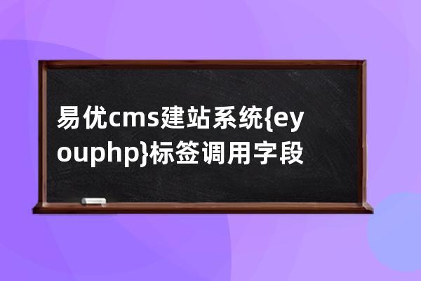 易優cms建站系統{eyou:php}標簽調用字段到易優模板教程