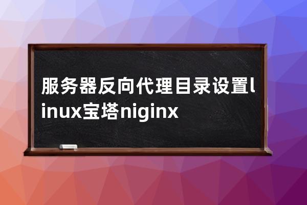 服務(wù)器反向代理目錄設(shè)置linux 寶塔 niginx 偽靜態(tài)