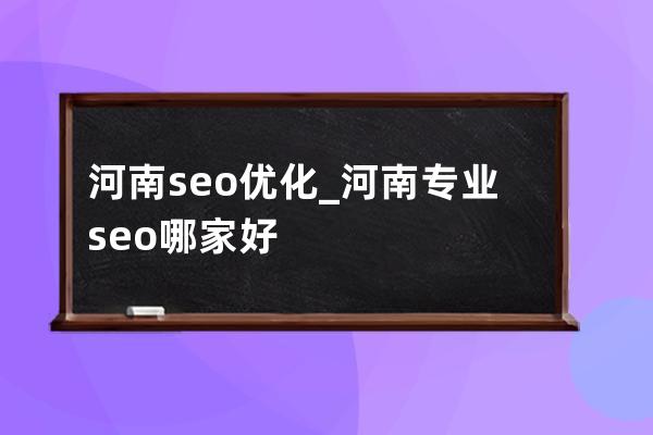 河南seo優化_河南專業seo哪家好
