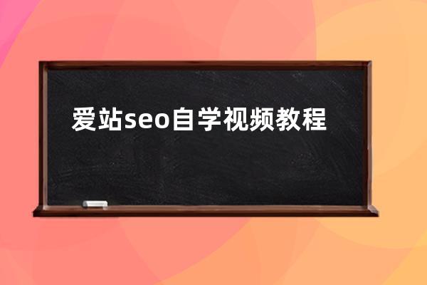 愛站seo自學視頻教程