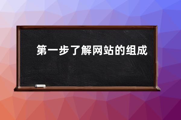 第一步 了解網站的組成部分