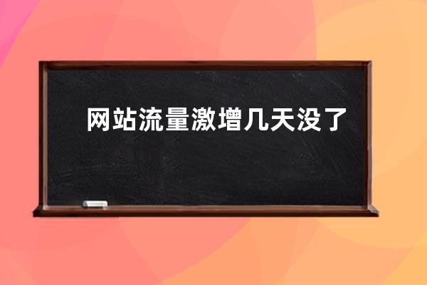 網站流量激增幾天沒了幾十個G