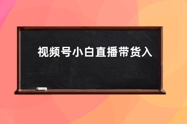 視頻號小白直播帶貨入門指南！從0