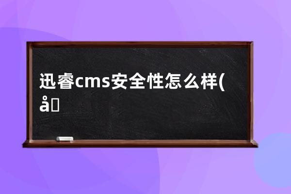 迅睿cms安全性怎么樣(哪種cms利于SEO)
