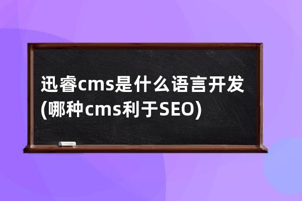 迅睿cms是什么語言開發(哪種cms利于SEO)
