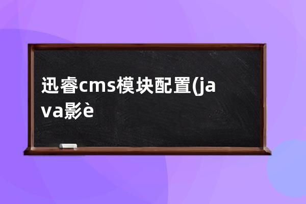 迅睿cms模塊配置(java影視app對接cms)