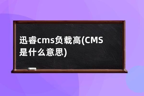迅睿cms負載高(CMS是什么意思)