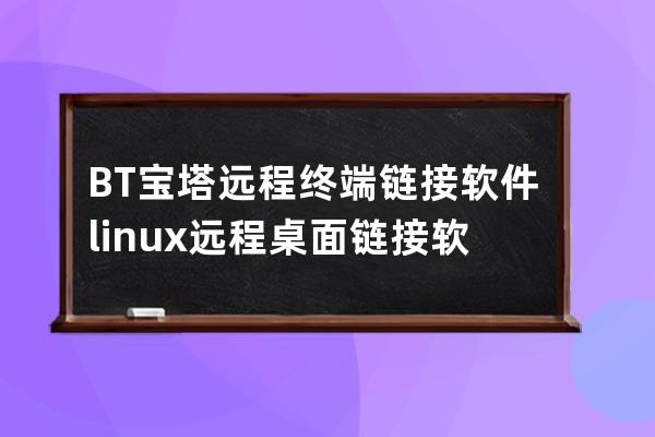 BT寶塔 遠程終端鏈接軟件 linux遠程桌面鏈接軟件