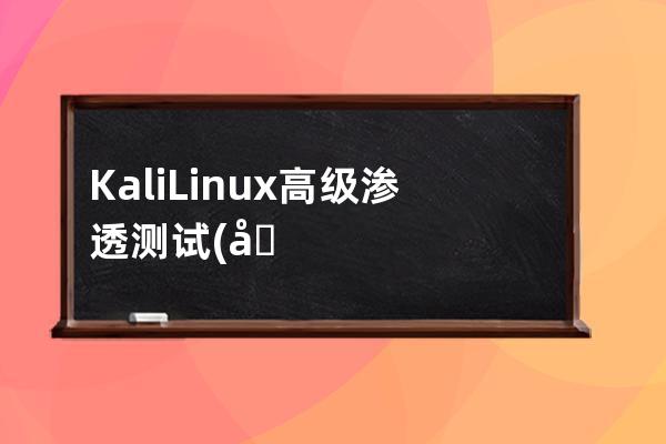 Kali Linux高級(jí)滲透測(cè)試(原書(shū)第2版) 中文pdf高清版[60MB]