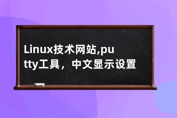 Linux技術(shù)網(wǎng)站,putty工具，中文顯示設(shè)置