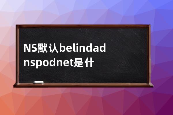  NS 默認 belinda.dnspod.net.是什么