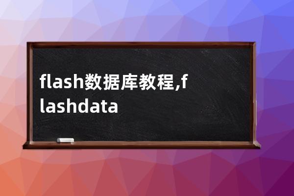 flash 數據庫 教程,flash database