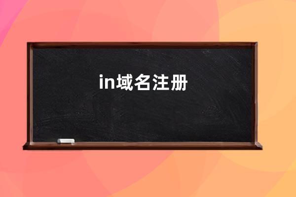 in 域名注冊